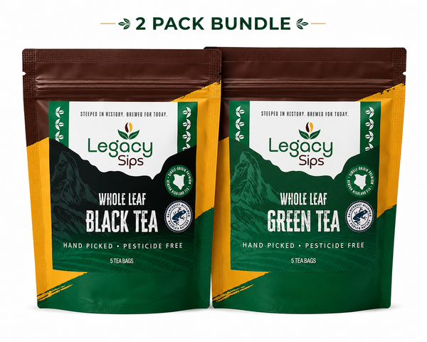 Essentials Bundle: Black, Green Whole Leaf Tea Bags