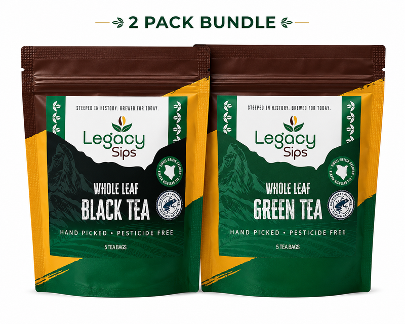 Essentials Bundle: Black, Green Whole Leaf Tea Bags