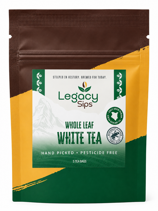 Kenyan White Tea: Whole Leaf Tea Bags